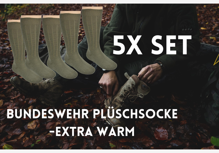Laden Sie das Bild in Galerie -Viewer, {5er Pack - Originale Bundeswehr Plüsch Winter Socke - extra warm
