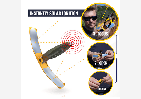 SolarBrother Suncase Solar-Feuerstarter / Feuerzeug inkl. Tasche-SOTA Outdoor