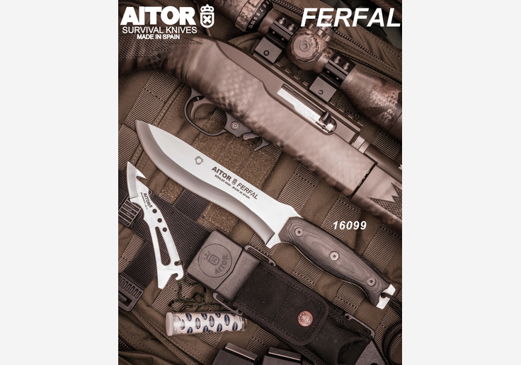 Laden Sie das Bild in Galerie -Viewer, {Aitor - Ferfal Outdoor-Messer mit Survival-Kit - neue Version
