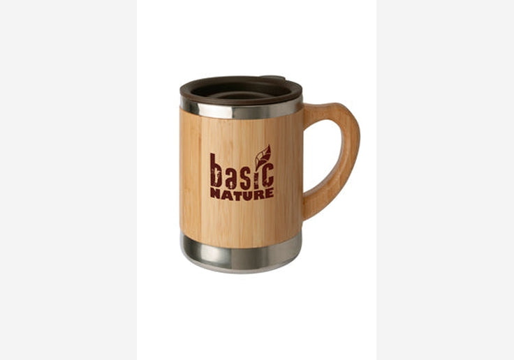 Load image into Gallery viewer, BasicNature Edelstahlbecher &#39;Bambus&#39; 0,3 L-SOTA Outdoor
