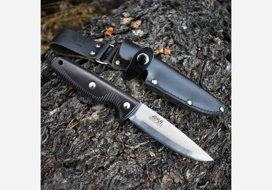 EKA Nordic W12 Survival-Messer / Fährtenmesser inkl. Lederscheide-SOTA Outdoor