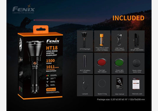Fenix HT18 LED-Taschenlampe Langstrecken-Strahl 1.500 Lumen-SOTA Outdoor