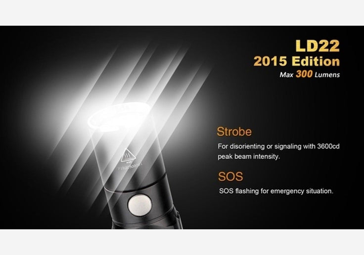 Laden Sie das Bild in Galerie -Viewer, {Fenix LD22 2015 Edition LED-Taschenlampe 300 Lumen-SOTA Outdoor
