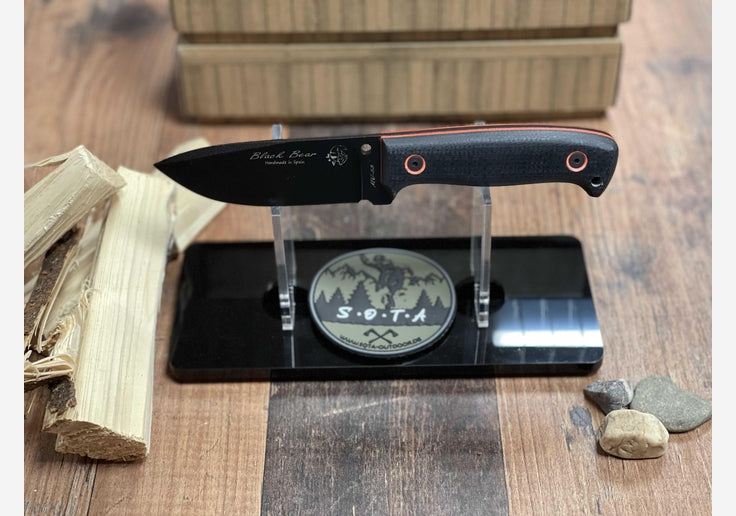Load image into Gallery viewer, Guerrero Knives Outdoor-Messer &quot;Black Bear&quot; mit Micarta Griff - Made in Spain-SOTA Outdoor
