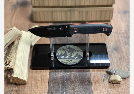 Guerrero Knives Outdoor-Messer "Black Bear" mit Micarta Griff - Made in Spain-SOTA Outdoor