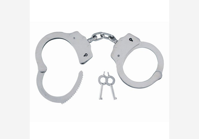 Polizei-Standard Handschelle aus Edelstahl + 2 Schlüssel
