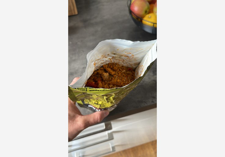 Load image into Gallery viewer, Real Field Meal - Full Meal - Pulled Pork mit Reis - 701 Kcal Trekkingnahrung
