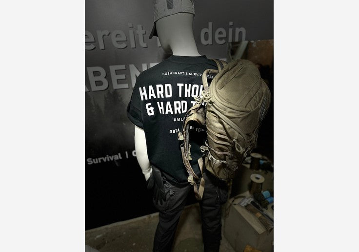 Load image into Gallery viewer, SOTA Edition - T-Shirt &quot;Hard Thoughts &amp; Hard Things&quot; Bushcraft T-Shirt
