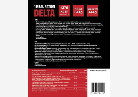 Tactical Foodpack 1 Meal Ration Delta Outdoor-Nahrung 1376 kcal-SOTA Outdoor