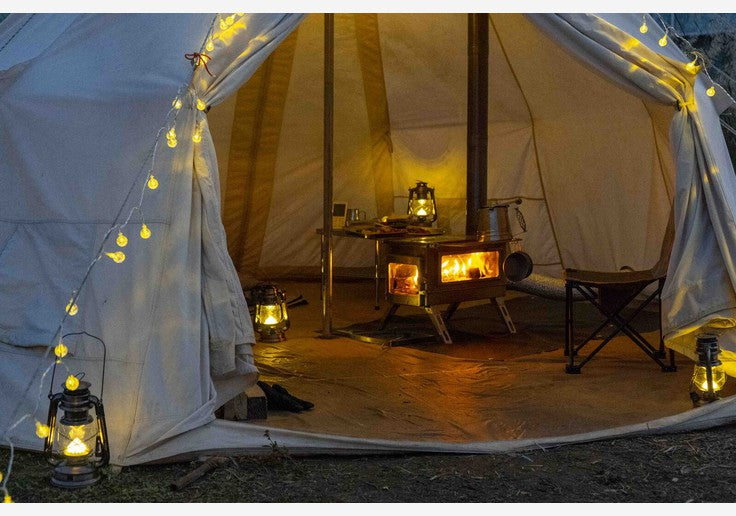 Laden Sie das Bild in Galerie -Viewer, {Zeltofen Winnerwell - Nomad PLUS Double View External Air L-sized Wood Burning Tent Stove
