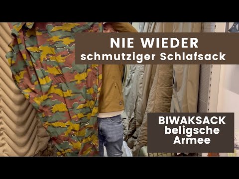 Load and play video in Gallery viewer, Biwaksack belgische Armee-Video
