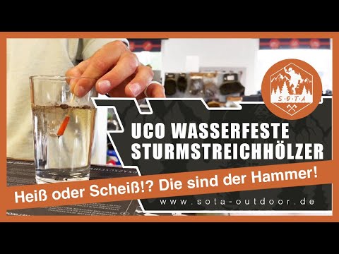Load and play video in Gallery viewer, UCO Sturmstreichhölzer Schachtel 25 Stück Wasserfest
